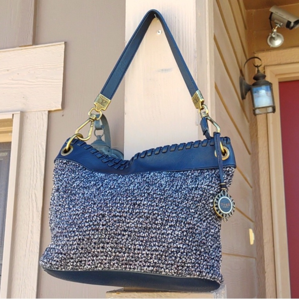 The Sak Collective Blue Woven Shoulder Bag